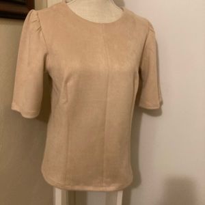 ANN TAYLOR top with the look of suede. NWOT